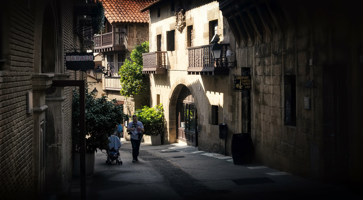 Barcelona evening sun